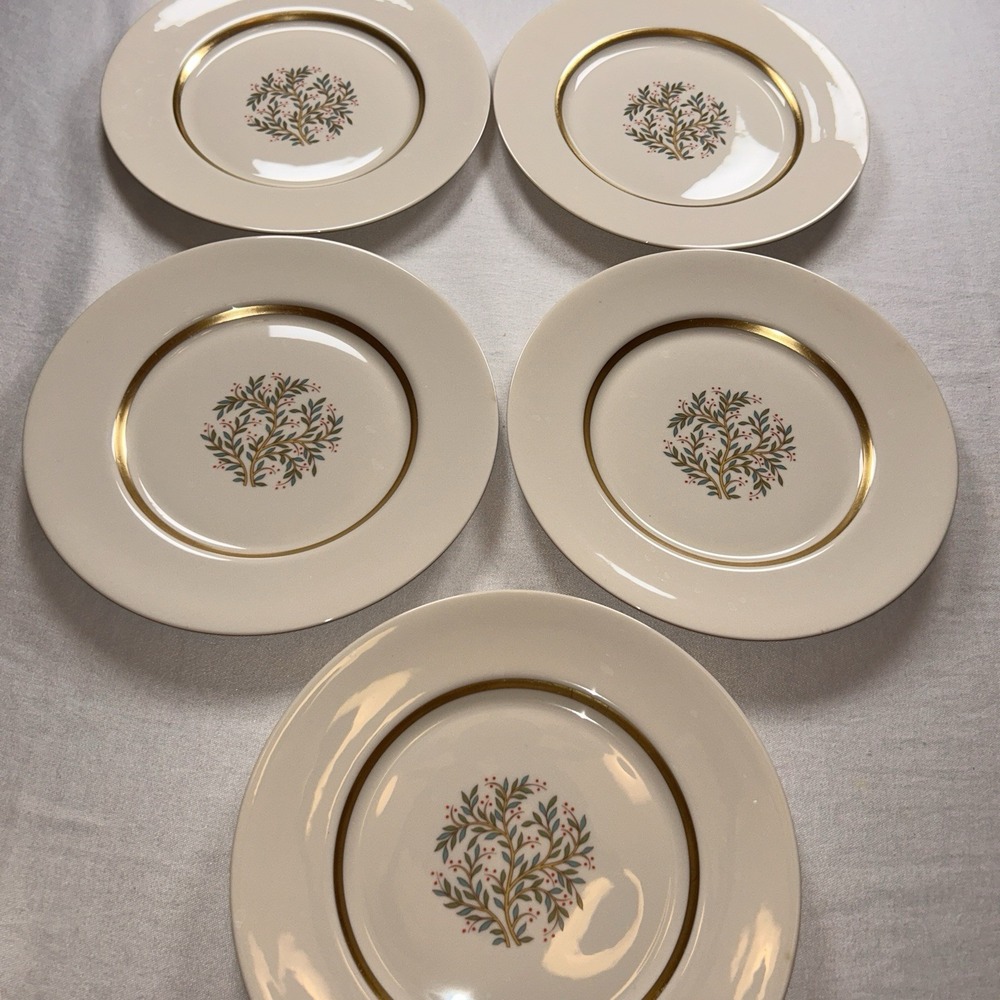 Vtg Franciscan Fine China‎ Fremont Dinner Plate 10 1/2"  Set Of 5 1940's-50's